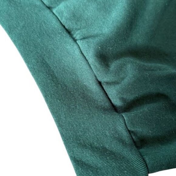 Morning Sun Sweatshirt Womens Medium Layered Collar Dark green Ivory Pinecone - Picture 3 of 11